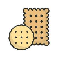 biscuit kraker icoon vector ontwerp Sjablonen gemakkelijk en modern