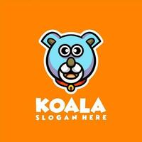 koala hoofd mascotte vector