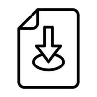 pictogram voor bestandslijn downloaden vector