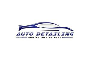 automotive vector grafisch van auto detaillering en auto garage onderhoud logo ontwerp sjabloon