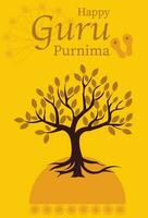 goeroe purnima banier vector