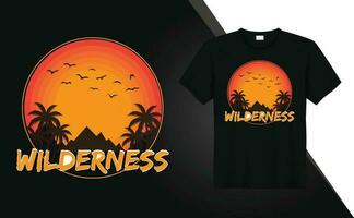 wildernis avonturen t-shirt ontwerp vrij vector