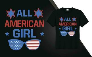 patriottisch 4e van juli Amerikaans onafhankelijk gedenkteken dag typografisch t-shirt ontwerp vrij vector