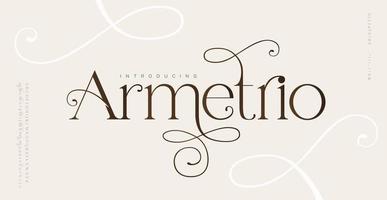 elegante bruiloft lettertype vector