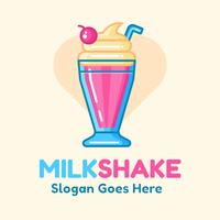 milkshake logo vector