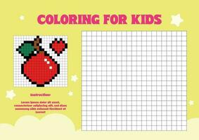 vlak ontwerp vector pixel kleur voor kinderen werkblad bladzijde afdrukbare