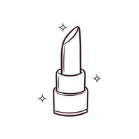 hand- getrokken lippenstift. tekening vector schetsen illustratie