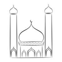 vector zwart en wit moskee PNG en masjid vector PNG en Ramadan kareem banier ontwerp of lantaarn vector zwart lantaarn PNG