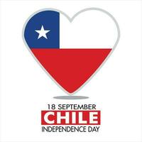 Chili onafhankelijkheid dag 18 september banier ontwerp en vlag ontwerp vector