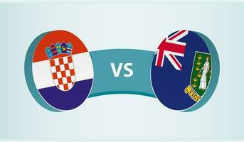Kroatië versus Brits maagd eilanden, team sport- wedstrijd concept. vector