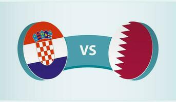 Kroatië versus qatar, team sport- wedstrijd concept. vector