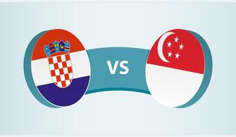 Kroatië versus Singapore, team sport- wedstrijd concept. vector