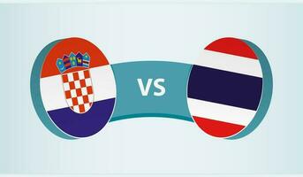 Kroatië versus Thailand, team sport- wedstrijd concept. vector
