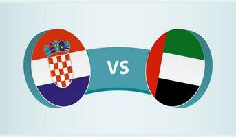 Kroatië versus Verenigde Arabisch emiraten, team sport- wedstrijd concept. vector