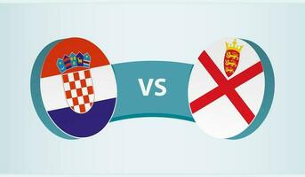 Kroatië versus Jersey, team sport- wedstrijd concept. vector
