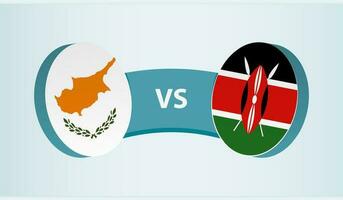 Cyprus versus Kenia, team sport- wedstrijd concept. vector