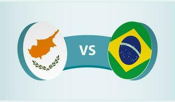 Cyprus versus Brazilië, team sport- wedstrijd concept. vector