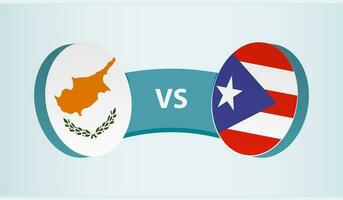 Cyprus versus puerto rico, team sport- wedstrijd concept. vector