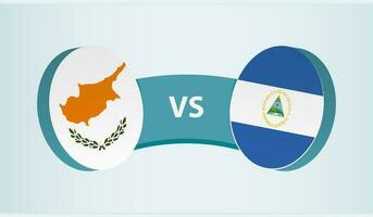 Cyprus versus Nicaragua, team sport- wedstrijd concept. vector