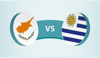 Cyprus versus Uruguay, team sport- wedstrijd concept. vector