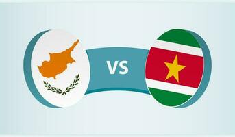 Cyprus versus surinaams, team sport- wedstrijd concept. vector