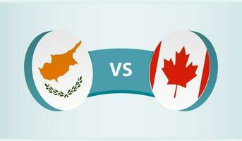 Cyprus versus Canada, team sport- wedstrijd concept. vector