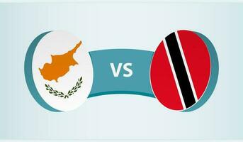 Cyprus versus Trinidad en tobago, team sport- wedstrijd concept. vector