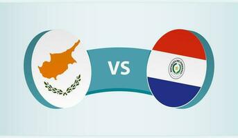 Cyprus versus Paraguay, team sport- wedstrijd concept. vector