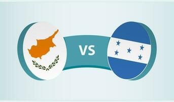 Cyprus versus Honduras, team sport- wedstrijd concept. vector