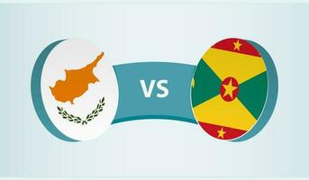 Cyprus versus grenada, team sport- wedstrijd concept. vector