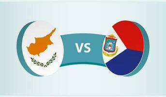 Cyprus versus sint maarten, team sport- wedstrijd concept. vector