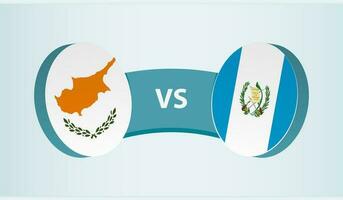 Cyprus versus Guatemala, team sport- wedstrijd concept. vector