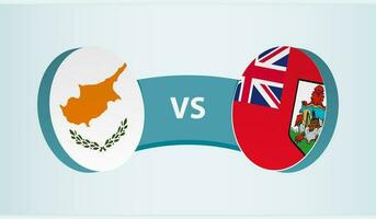 Cyprus versus bermuda, team sport- wedstrijd concept. vector