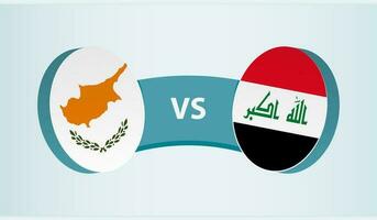 Cyprus versus Irak, team sport- wedstrijd concept. vector