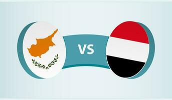 Cyprus versus Jemen, team sport- wedstrijd concept. vector