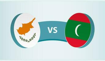 Cyprus versus Maldiven, team sport- wedstrijd concept. vector