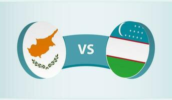 Cyprus versus Oezbekistan, team sport- wedstrijd concept. vector