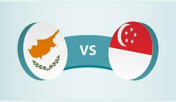 Cyprus versus Singapore, team sport- wedstrijd concept. vector