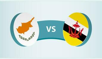 Cyprus versus brune, team sport- wedstrijd concept. vector