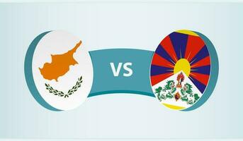 Cyprus versus Tibet, team sport- wedstrijd concept. vector