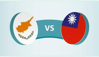 Cyprus versus Taiwan, team sport- wedstrijd concept. vector