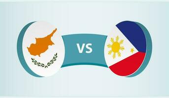 Cyprus versus Filippijnen, team sport- wedstrijd concept. vector