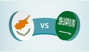 Cyprus versus saudi Arabië, team sport- wedstrijd concept. vector