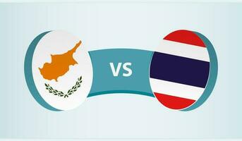 Cyprus versus Thailand, team sport- wedstrijd concept. vector