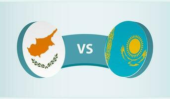 Cyprus versus kazachstan, team sport- wedstrijd concept. vector