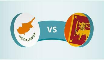 Cyprus versus sri lanka, team sport- wedstrijd concept. vector