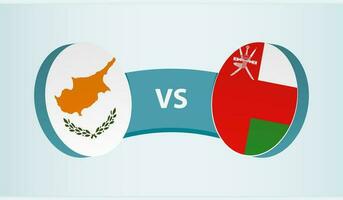 Cyprus versus Oman, team sport- wedstrijd concept. vector