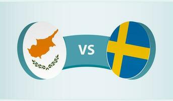 Cyprus versus Zweden, team sport- wedstrijd concept. vector