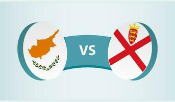 Cyprus versus Jersey, team sport- wedstrijd concept. vector