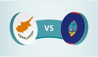 Cyprus versus guam, team sport- wedstrijd concept. vector